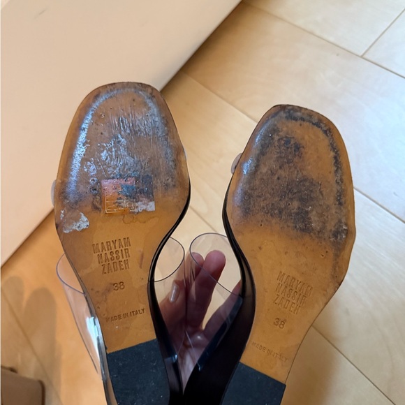 Maryam Nassir Zadeh Black Wedge Sandals - Picture 3 of 3